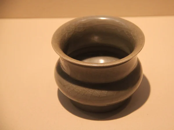 Chinese Longquan celadon vessel with green glaze Chinese Longquan celadon vessel with green glaze