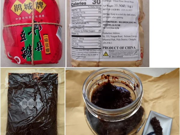 Pixian douban fermented broad-bean paste in a jar