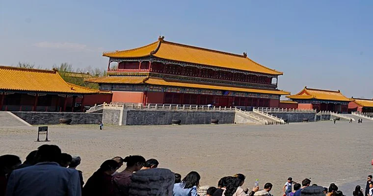 Panoramic view across the Forbidden City in Beijing for a China overview