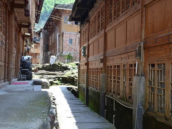 A village lane on the walking route through the Longji Rice Terraces A village lane on the walking route through the Longji Rice Terraces