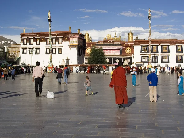 Historic Barkhor area around Jokhang Temple in Lhasa