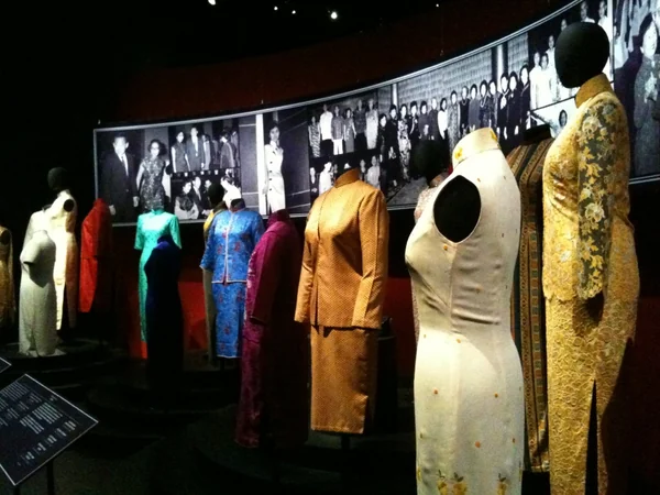 Qipao displayed at the National Museum of Singapore Qipao displayed at the National Museum of Singapore