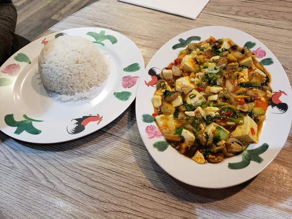 Mapo tofu served as a classic Sichuan dish