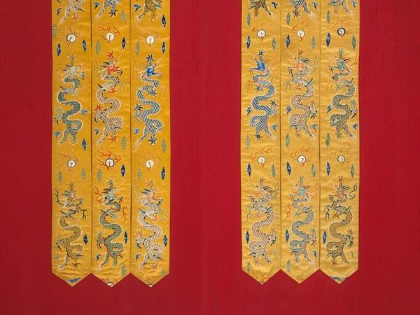 Historic Qing-era banner bearing a dragon motif