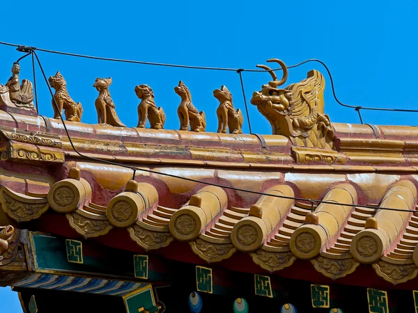 Dragon ornament on an imperial building in the Forbidden City