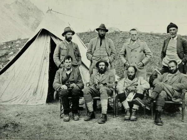 Historic real photograph from the 1921 Everest reconnaissance Historic real photograph from the 1921 Everest reconnaissance