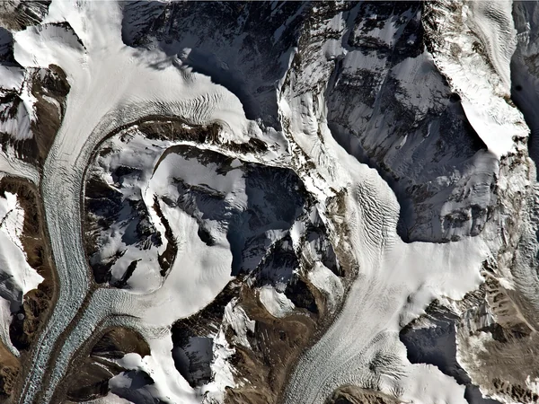 North ridge of Mount Everest above the expedition base-camp zone
