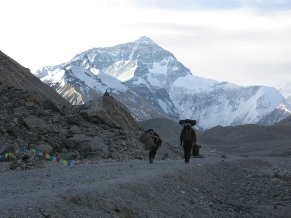 Clouds changing around the north face of Mount Everest