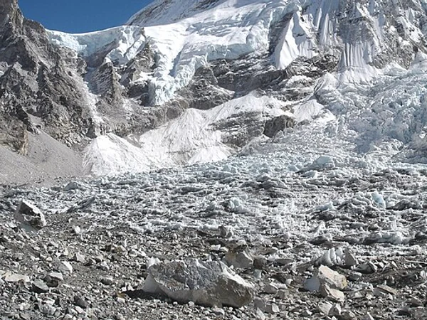 Organized Everest expedition camp with specialist high-altitude tents
