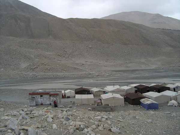 Expedition tents at the north-side Everest Base Camp in Tibet
