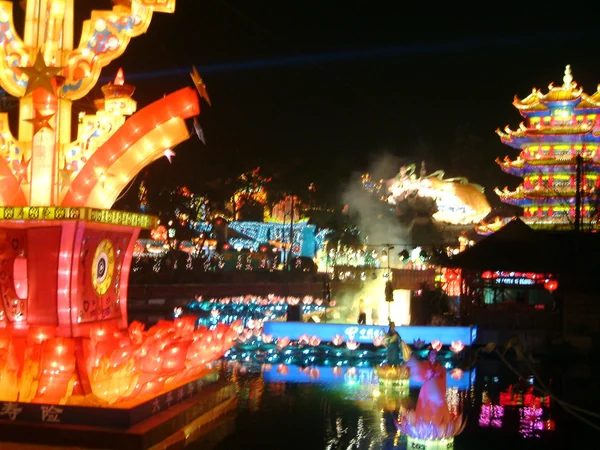 Illuminated lanterns during the Lantern Festival