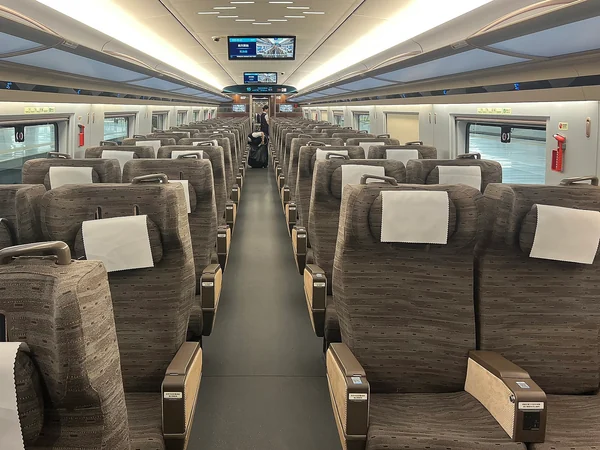 Interior of a Fuxing high-speed train in China Interior of a Fuxing high-speed train in China
