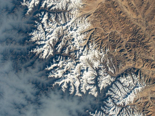 Real satellite photograph of the Himalayas and Mount Everest Real satellite photograph of the Himalayas and Mount Everest