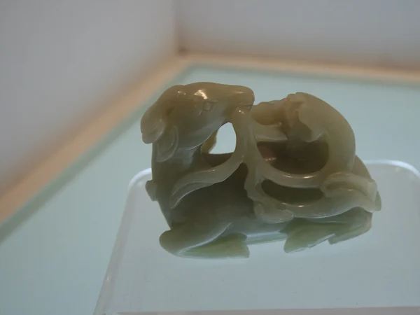 Carved Chinese jade object in a museum collection