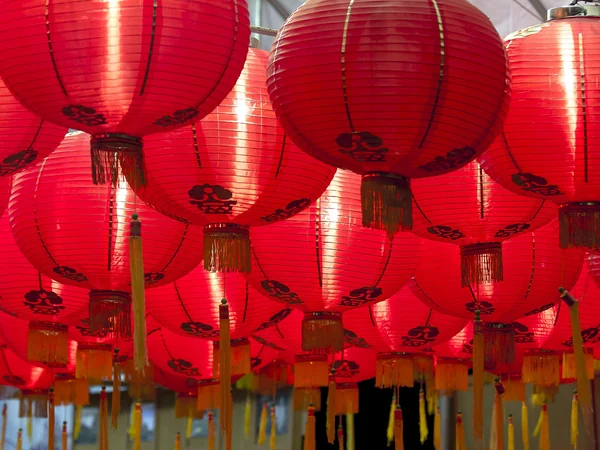 Traditional Chinese lanterns displayed outdoors