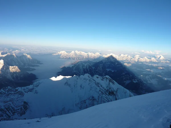 Real dawn view from the Everest summit representing verified ascent records