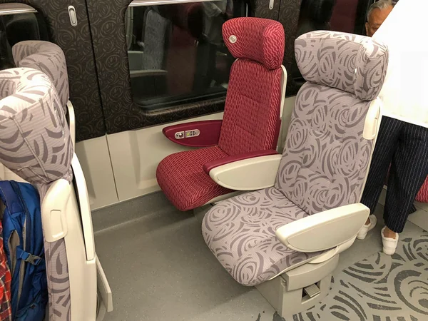 First-class seating in a Chinese high-speed train carriage First-class seating in a Chinese high-speed train carriage