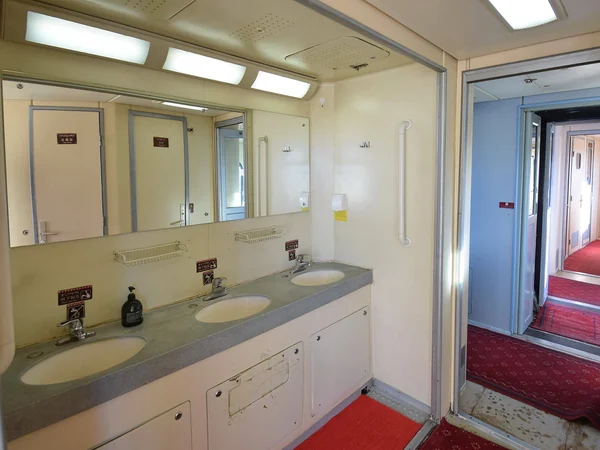 Washbasin and service area on a Chinese high-speed train Washbasin and service area on a Chinese high-speed train