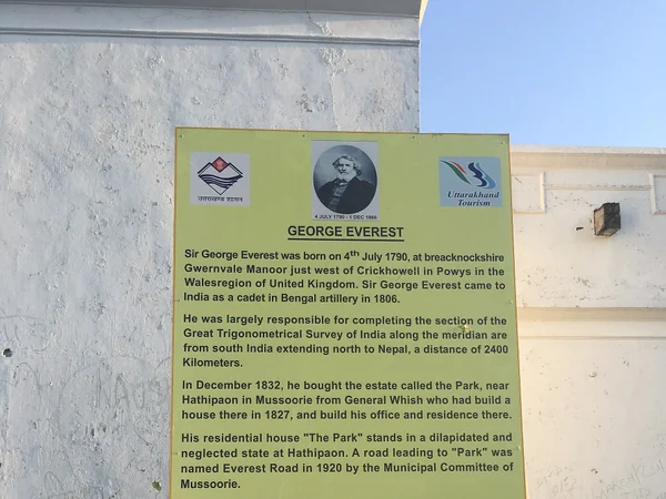 Real memorial portrait of surveyor George Everest