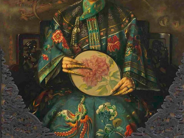 A museum photograph or display associated with Empress Dowager Cixi