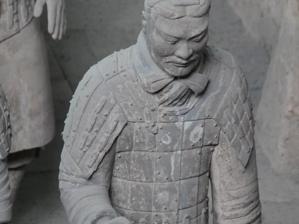 Terracotta Army figure showing clothing and armor from the Qin period