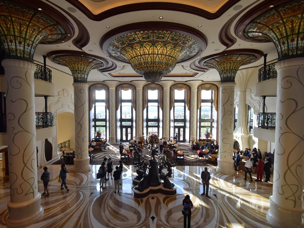 Hotel lobby illustrating accommodation planning in China Hotel lobby illustrating accommodation planning in China