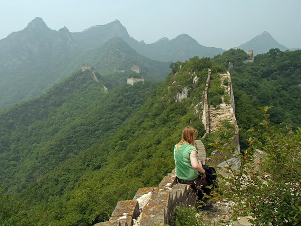 Mountain skyline surrounding the Jiankou Great Wall in Huairou