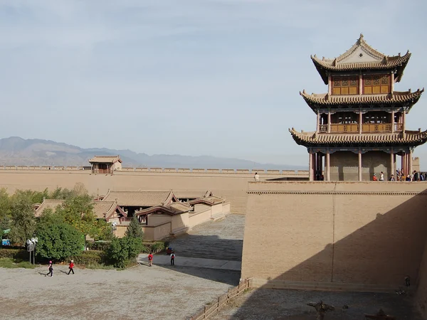 Fortified gate towers of Jiayuguan Pass in the Hexi Corridor of Gansu Fortified gate towers of Jiayuguan Pass in the Hexi Corridor of Gansu