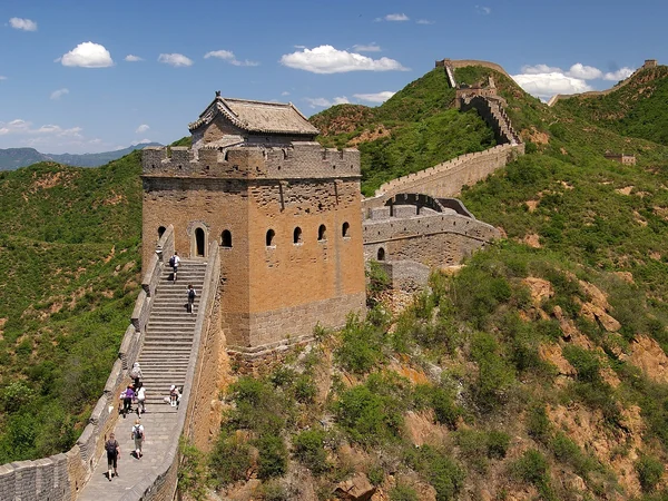 Jinshanling watchtowers in soft early-morning light