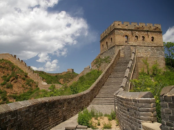 Restored wall and watchtowers winding across Jinshanling