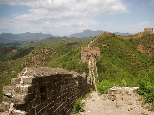 Varied watchtowers across the managed mountain ridges at Jinshanling