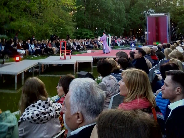 Kunqu opera performers in a scene from The Peony Pavilion