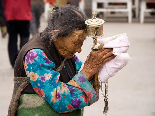 Contemporary Lhasa residents in traditional and modern clothing