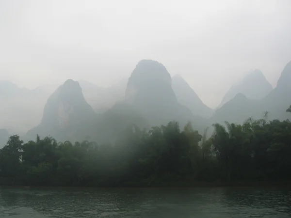 Karst peaks beside the Li River near Guilin