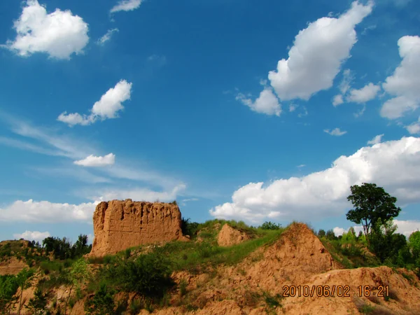 Masonry wall and watchtowers representing the Ming Dynasty defense system Masonry wall and watchtowers representing the Ming Dynasty defense system