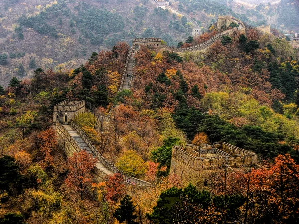 Real stepped walking surface between Mutianyu watchtowers