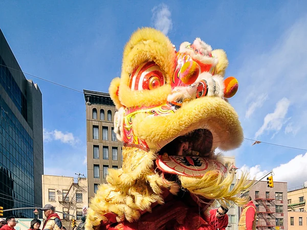 Lion dance performed during Chinese New Year