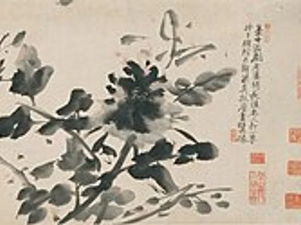 Chinese brush painting of plants associated with the Four Gentlemen Chinese brush painting of plants associated with the Four Gentlemen