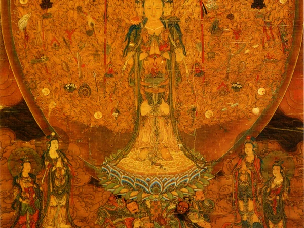 Historic Chinese figure painting created on silk Historic Chinese figure painting created on silk