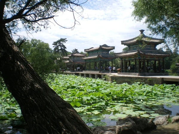 Pavilions and lotus pond at Chengde Mountain Resort Pavilions and lotus pond at Chengde Mountain Resort