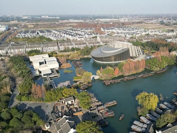 Traditional waterside architecture and canal in Wuzhen