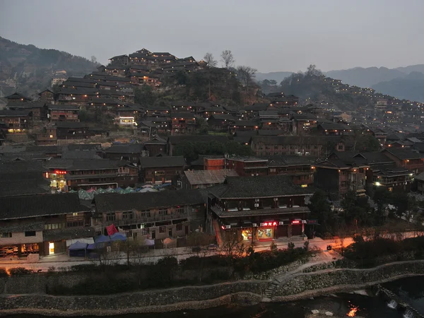 Traditional timber houses across Xijiang Miao village, Guizhou