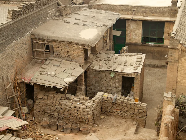 Traditional Pingyao rooftops and courtyards in winter