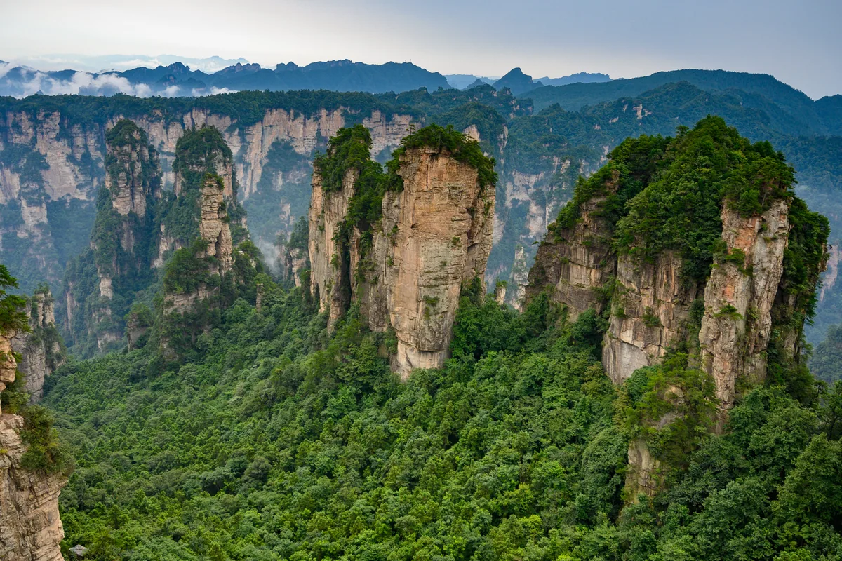 Zhangjiajie sandstone pillars — Guilin Transfer Service