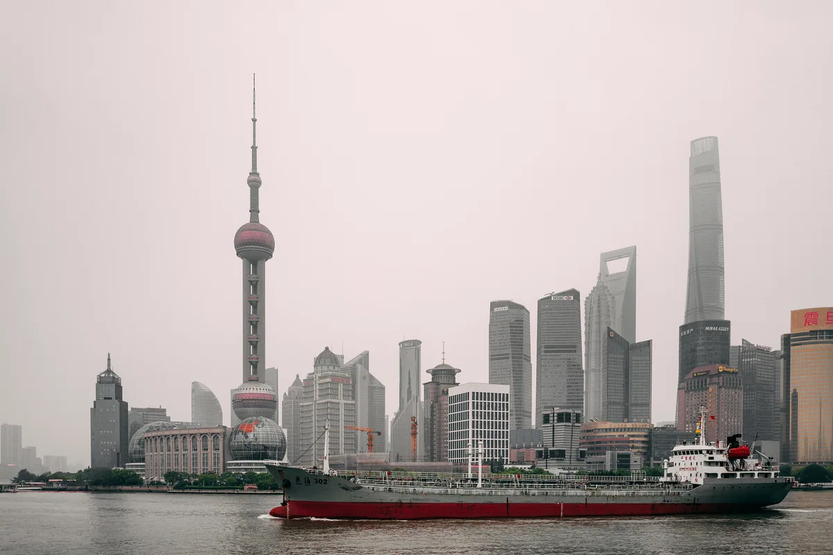 Shanghai Bund skyline — Chinese Valentine’s Day