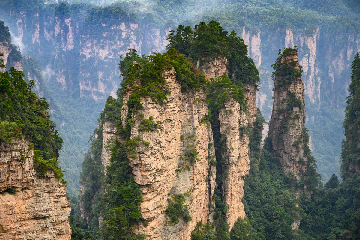 Zhangjiajie sandstone pillars — Graceful Chinese Garden Architectures