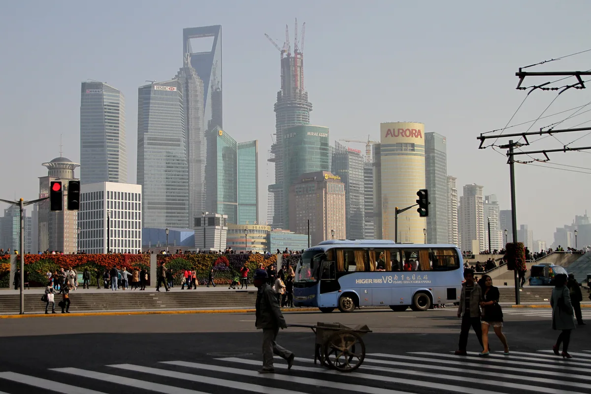 Shanghai Bund skyline — Graceful Chinese Garden Architectures