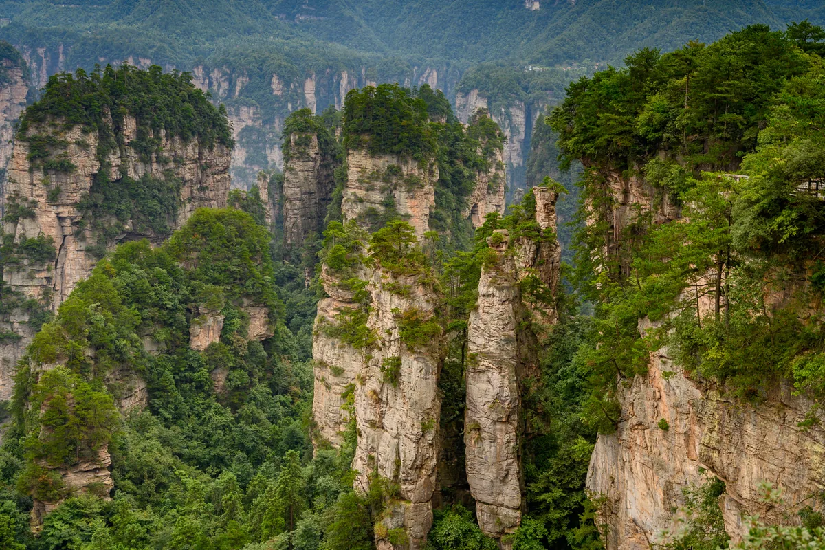 Zhangjiajie sandstone pillars — Li River Tour