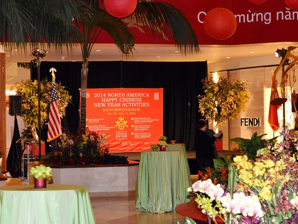 Visitors at a public Lunar New Year exhibition in California