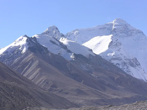 Real view of the North Col on the Tibetan approach to Everest Real view of the North Col on the Tibetan approach to Everest